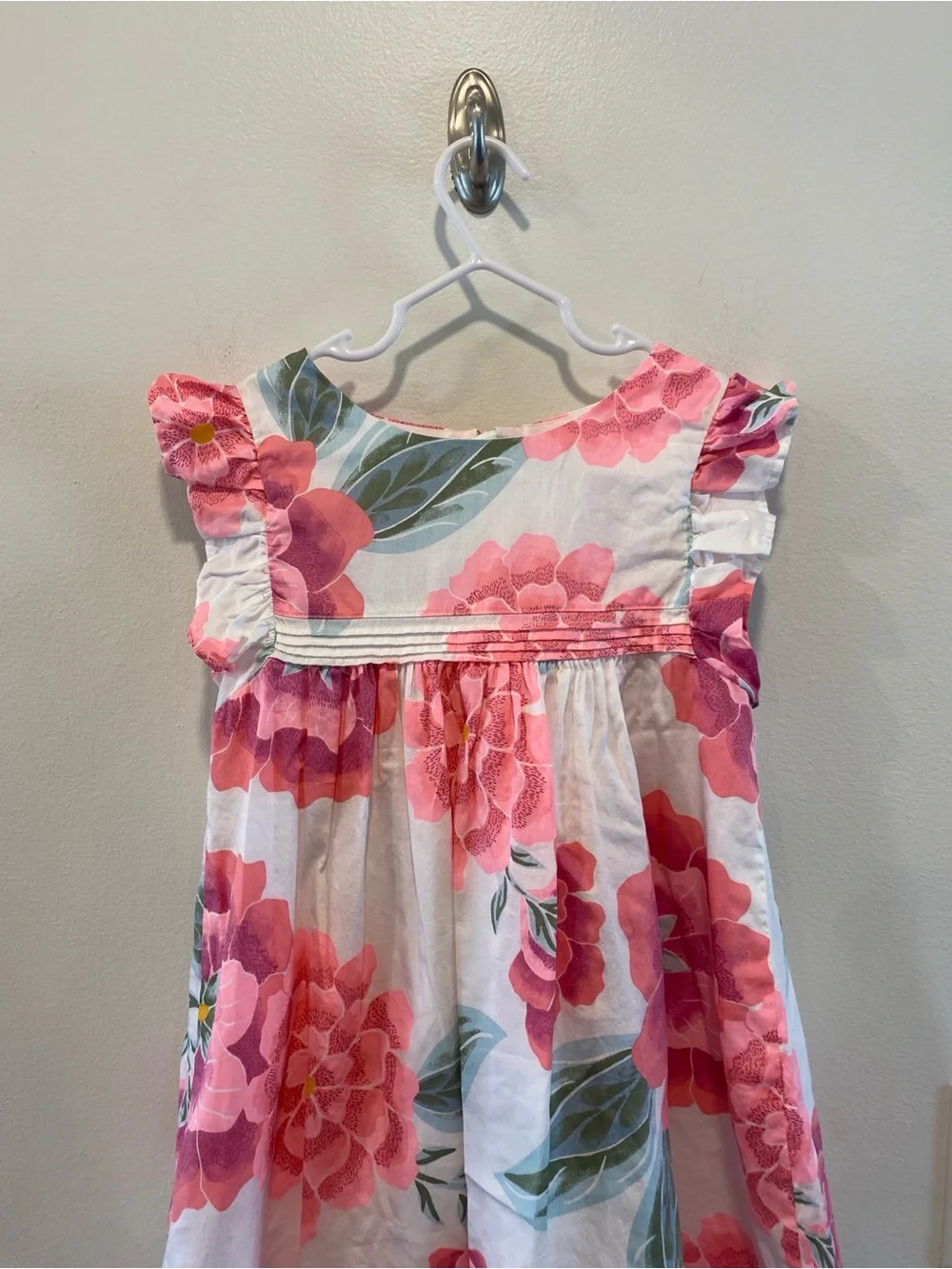 Tea coklection girls Cassie floral dress high-low hem peonie print size 8